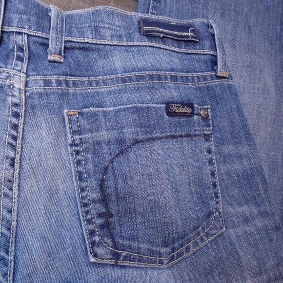 Fidelity Rocco Straight Jeans Blue Opal Vintage Wash Slim Stretch Denim Size 24 - Picture 10 of 14